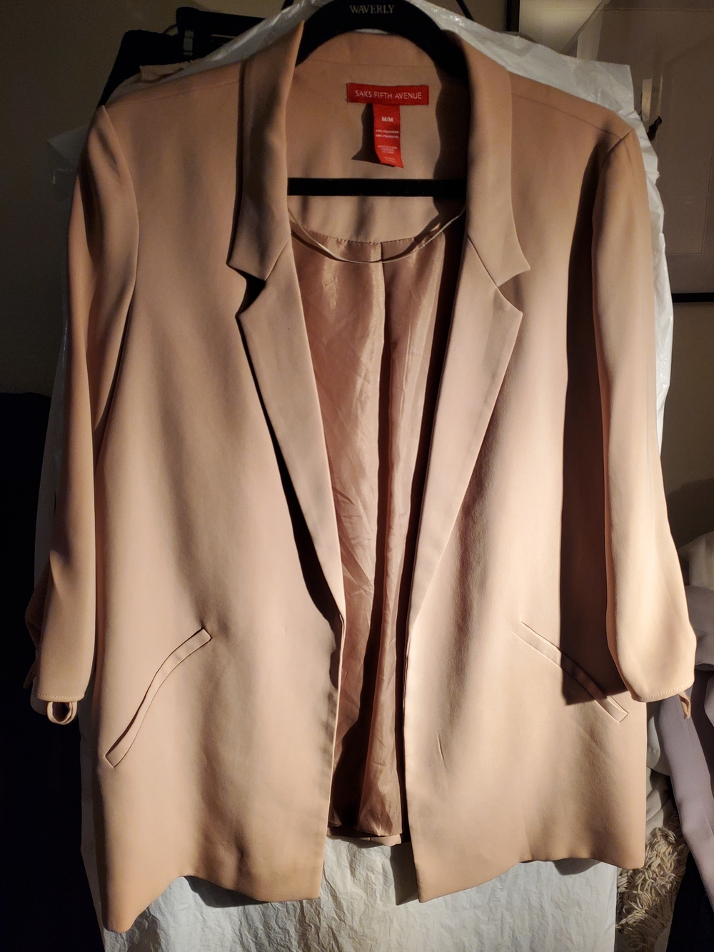 Saks Fifth Avenue Light Blush Pink Women's Blazer